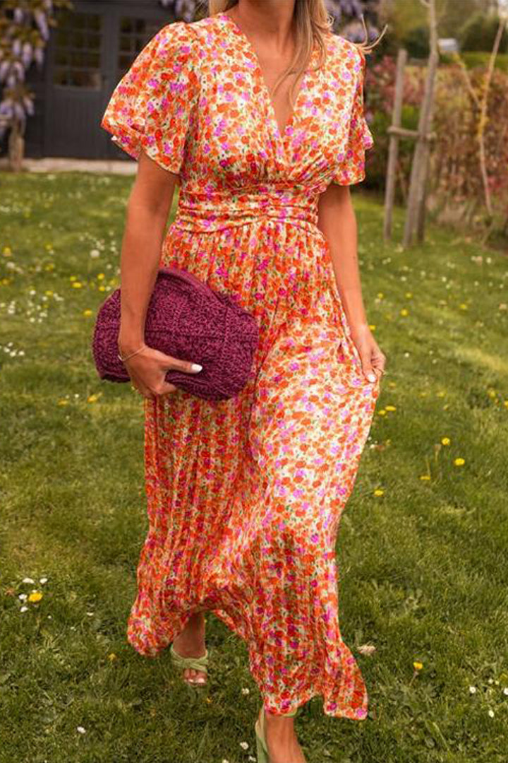 Pauline | Robe longue à fleurs