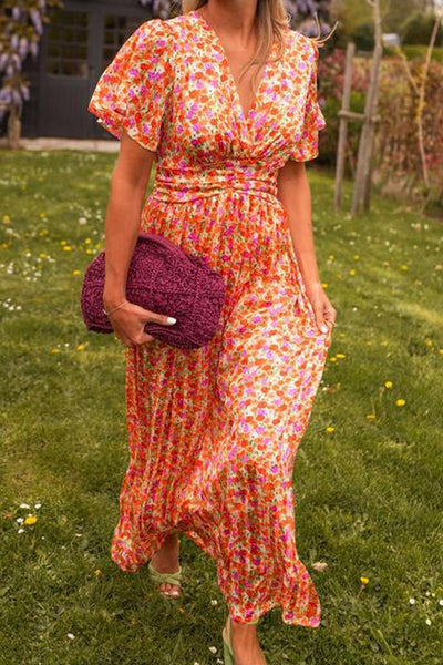 Pauline | Robe longue à fleurs
