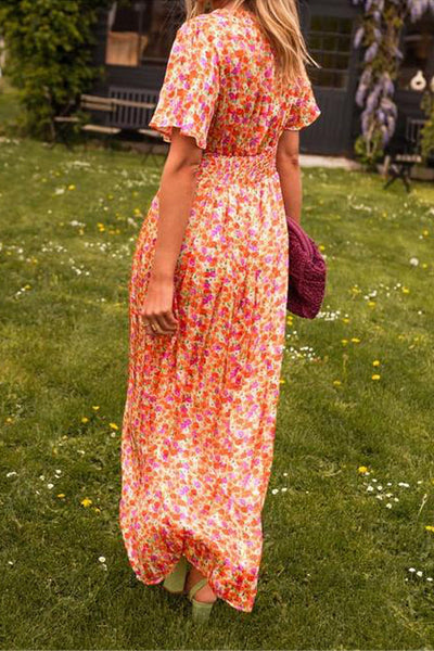 Pauline | Robe longue à fleurs
