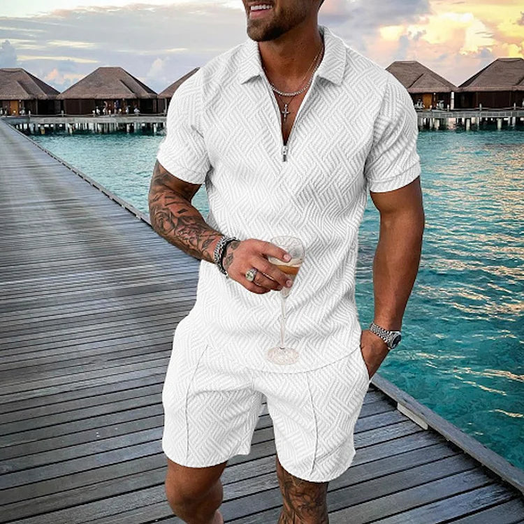 TIM | Ensemble polo et short en blanc illimité