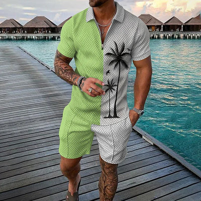 NICO | Ensemble polo et short en palmiers de noix de coco