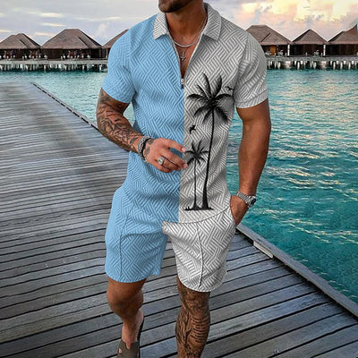 NICO | Ensemble polo et short en palmiers de noix de coco