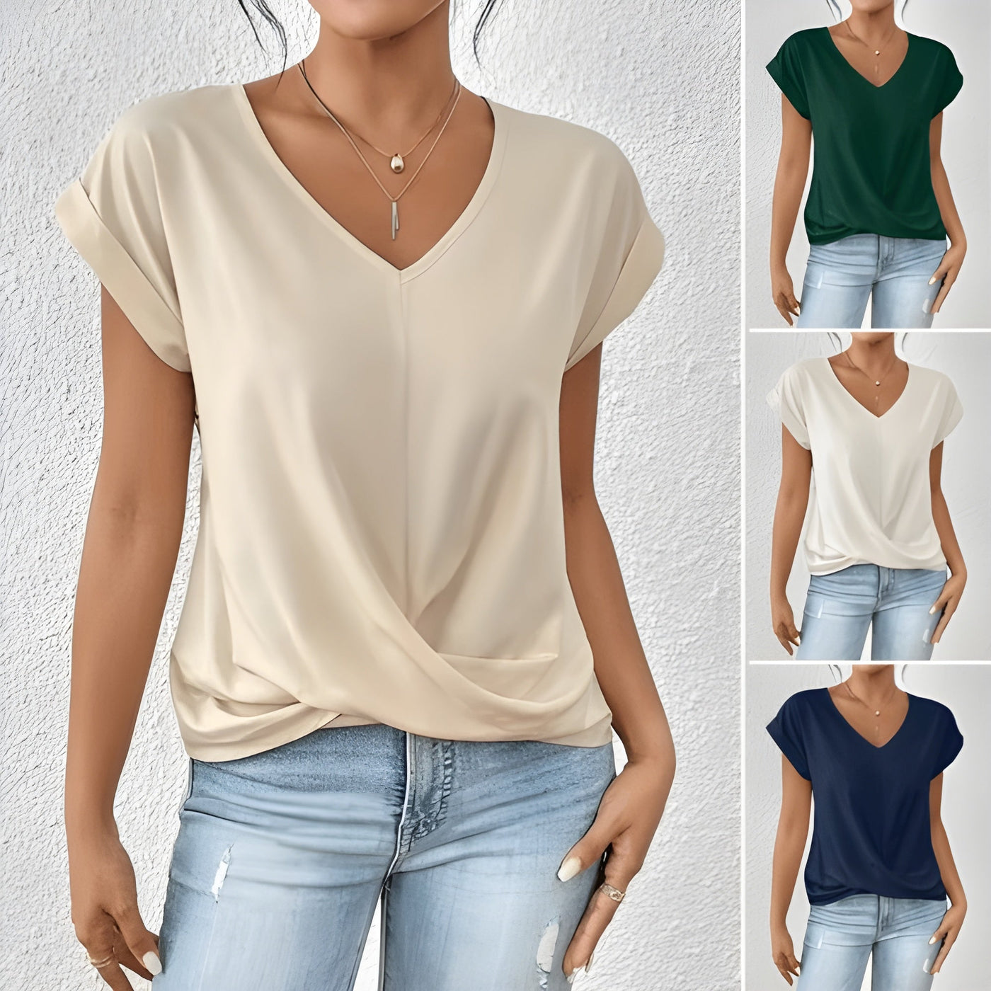 Faina | Chemise élégante à col en V