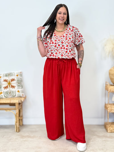 Fanny | Pantalon Confort Rouge