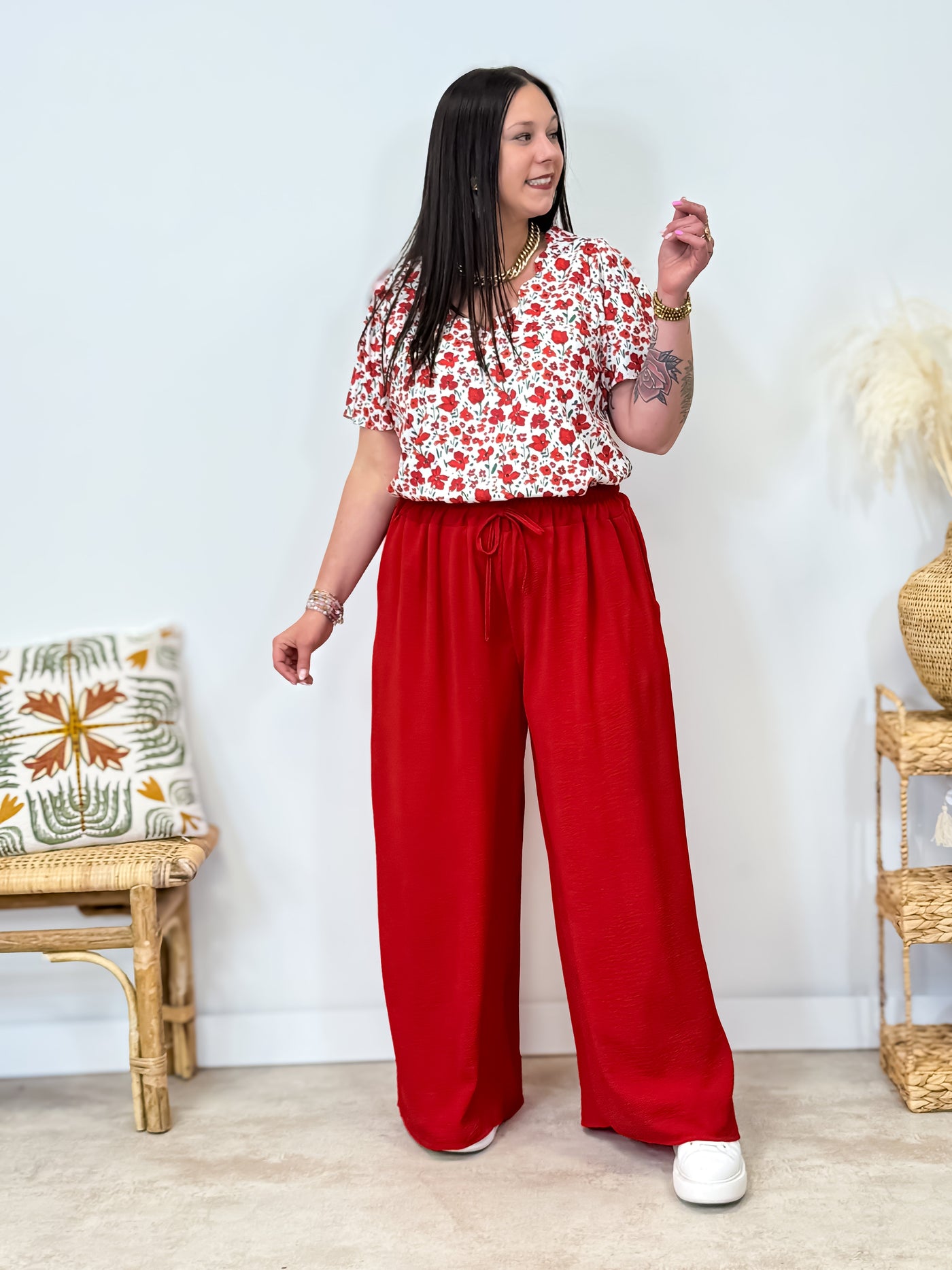 Fanny | Pantalon Confort Rouge