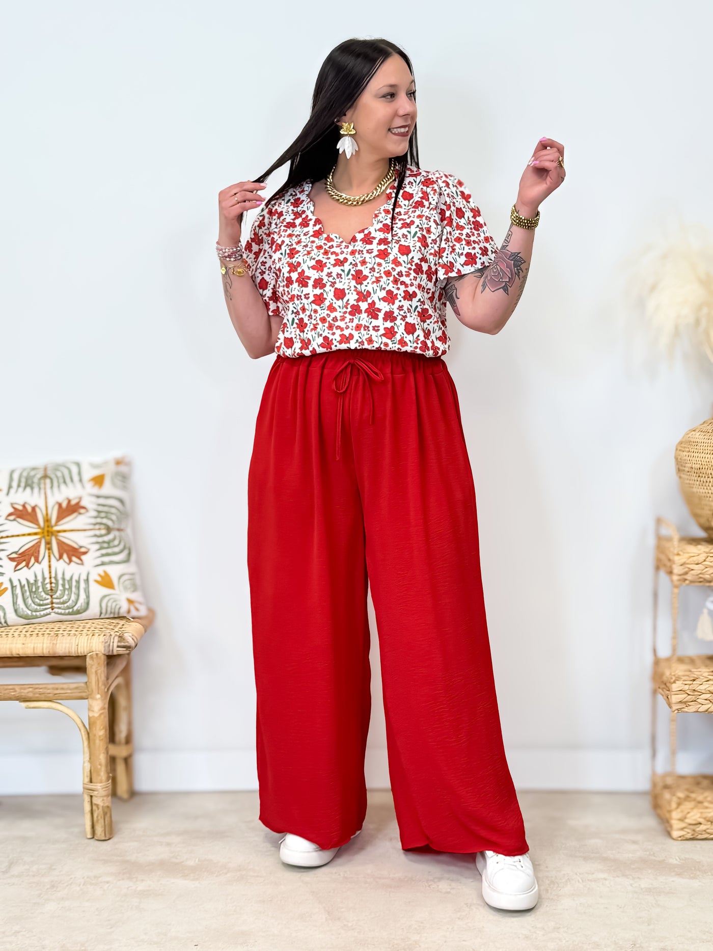 Fanny | Pantalon Confort Rouge
