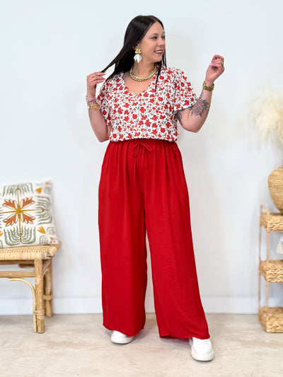 Fanny | Pantalon Confort Rouge