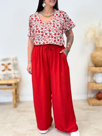 Fanny | Pantalon Confort Rouge