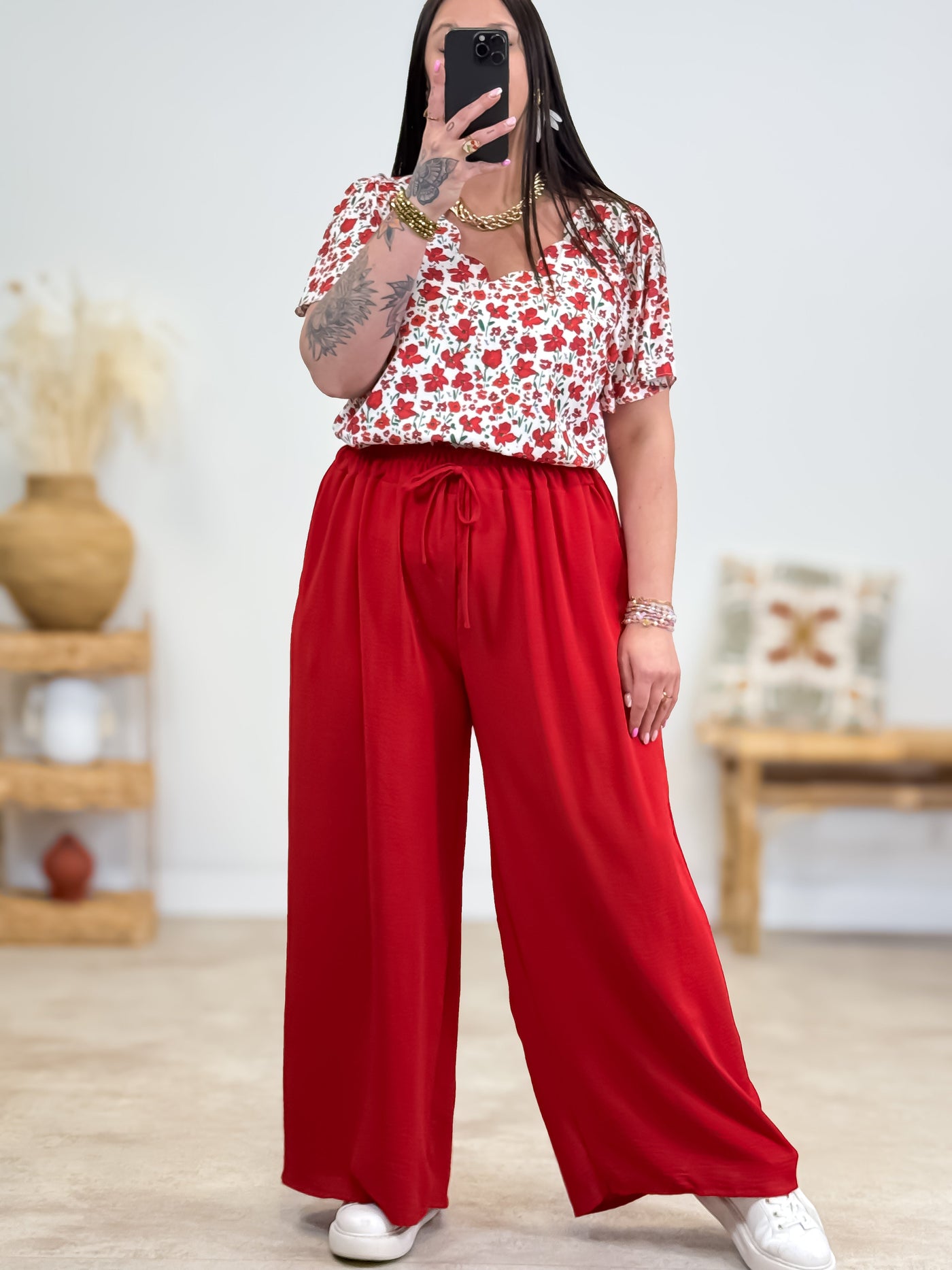 Fanny | Pantalon Confort Rouge
