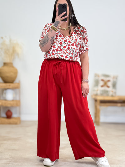 Fanny | Pantalon Confort Rouge