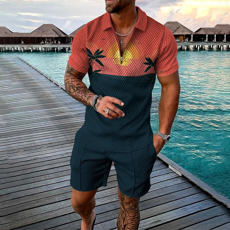 Ensemble polo et short Ben en style cabana