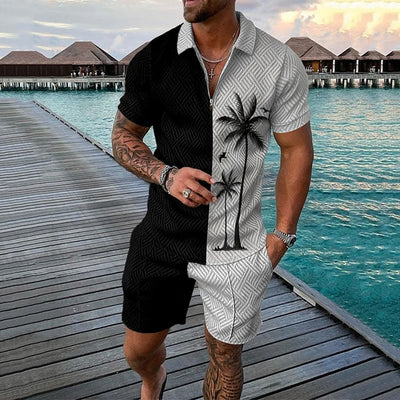 NICO | Ensemble polo et short en palmiers de noix de coco