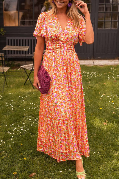 Pauline | Robe longue à fleurs