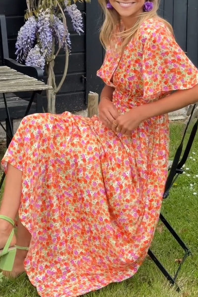 Pauline | Robe longue à fleurs