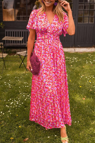 Pauline | Robe longue à fleurs