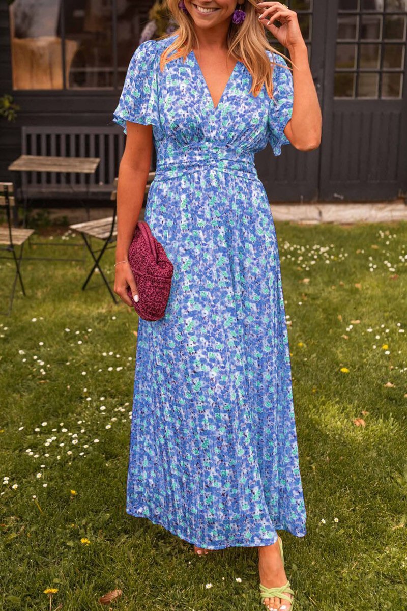 Pauline | Robe longue à fleurs